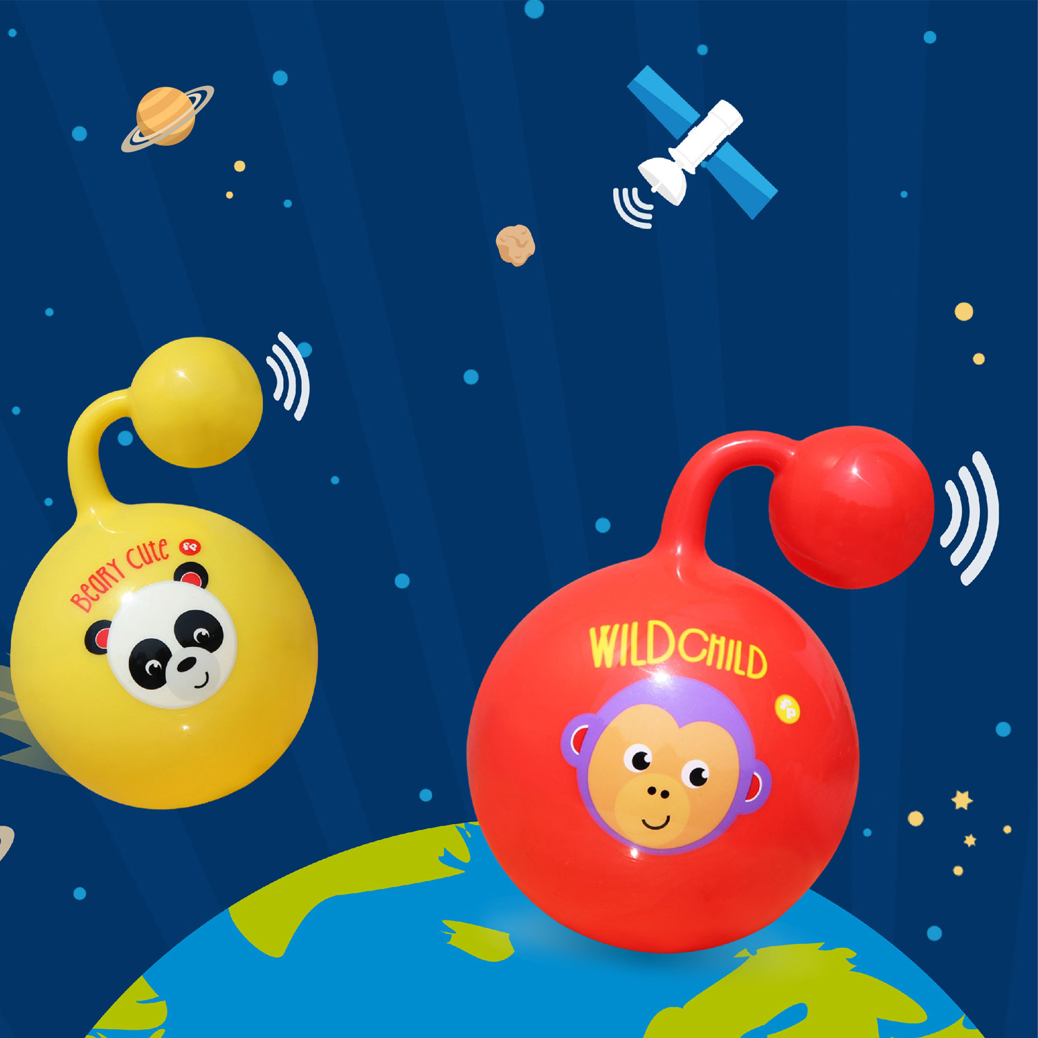 Chentai F0528, Shake Shake Rattle Ball, Baby, hand Grab Ball, small rubber ball, Hand rattle ball full figure