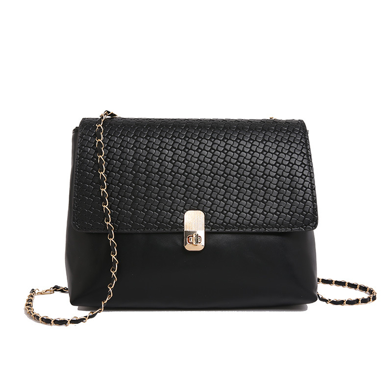 Cross-border women's bag woven fashion versatile chain crossbody bag 2025 new style niche retro single-shoulder armpit small square bag Item Picture