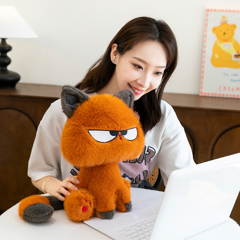 New cool and stylish kitten dolls, cartoon plush toys, cat figurines, living room decorations, girls' throw pillows, children's gifts details Picture