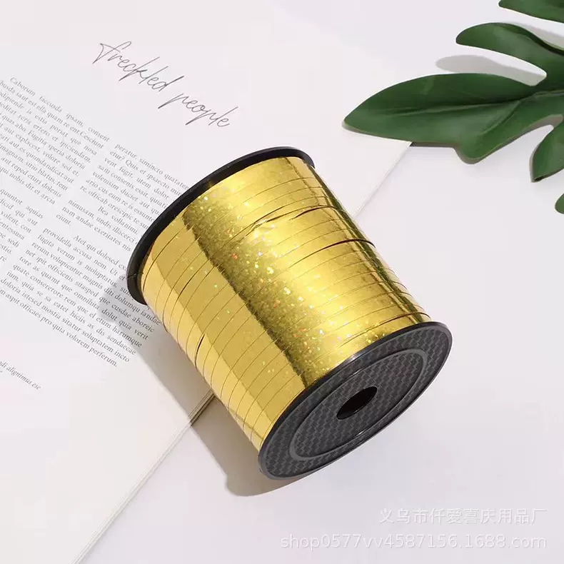 250-yard laser-coated iris ribbon birthday party flag rope, wedding room decoration ribbons of various lengths to choose from for birthday flag raising detail image 10