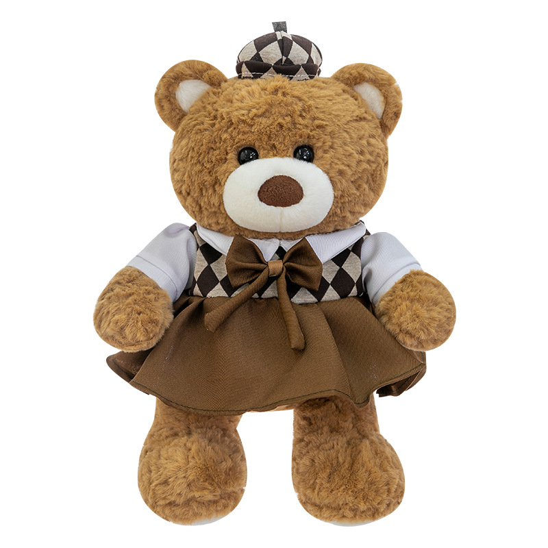 Cute couple teddy bear plush toys, large hug bear dolls, girl dolls, graduation commemorative gifts Item Picture