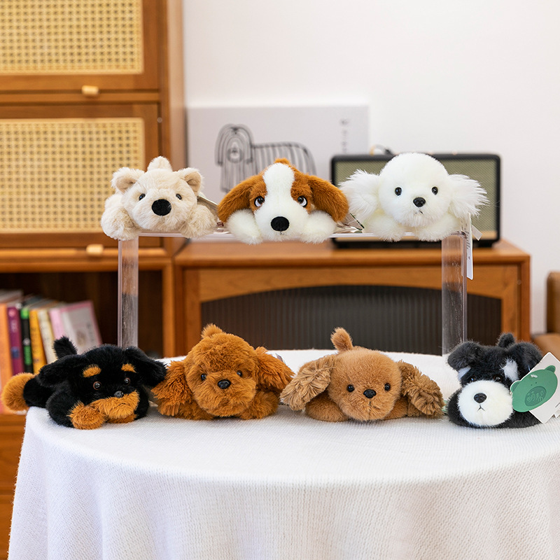 Cross-border simulation, cute and adorable West Highland puppy plush toys, Schnauzer figurines, table companions, doll gifts wholesale Application Scenario