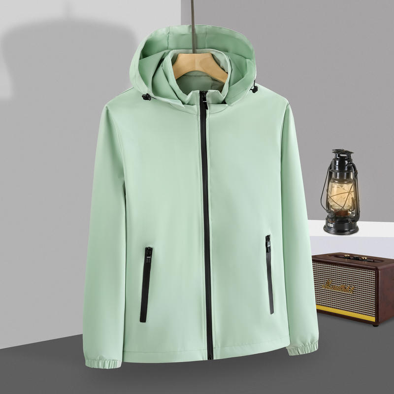 The YIMS-672 thin windbreaker and down jacket has a detachable cap Item Picture