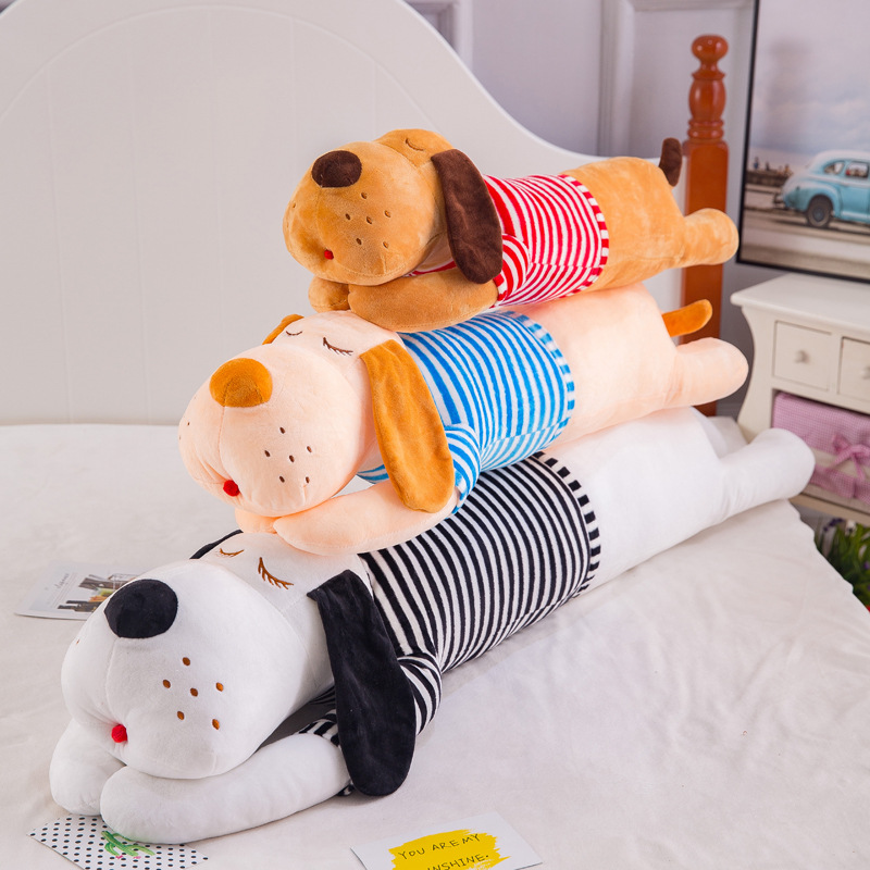 Factory direct sales and wholesale of cartoon cute anime striped dog sleeping cushions, Christmas gifts for girls, one-piece delivery Specification drawing