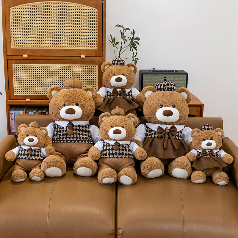 Cute couple teddy bear plush toys, large hug bear dolls, girl dolls, graduation commemorative gifts Application Scenario