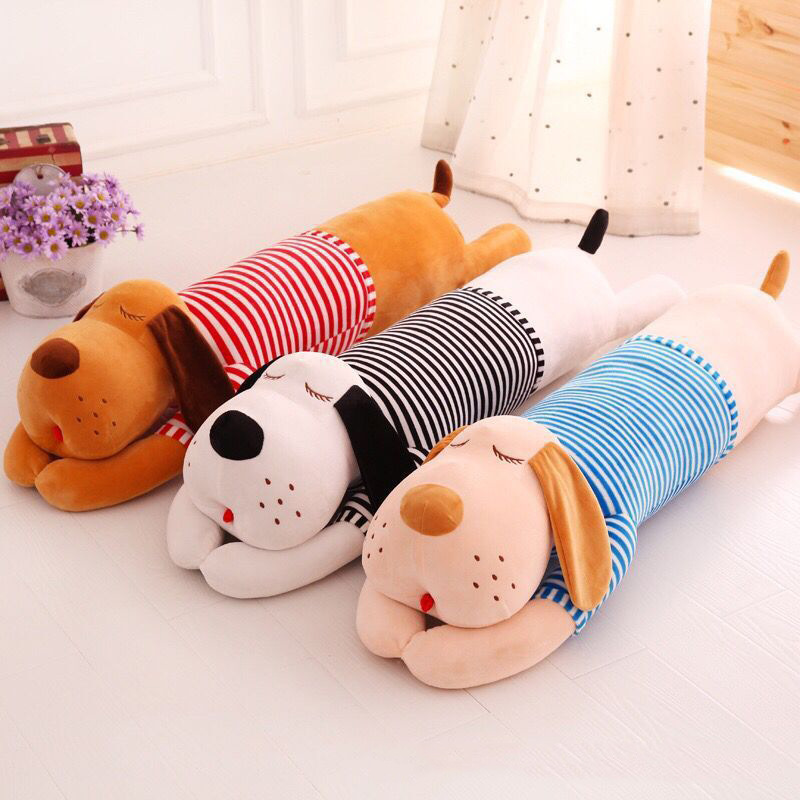 Factory direct sales and wholesale of cartoon cute anime striped dog sleeping cushions, Christmas gifts for girls, one-piece delivery full figure