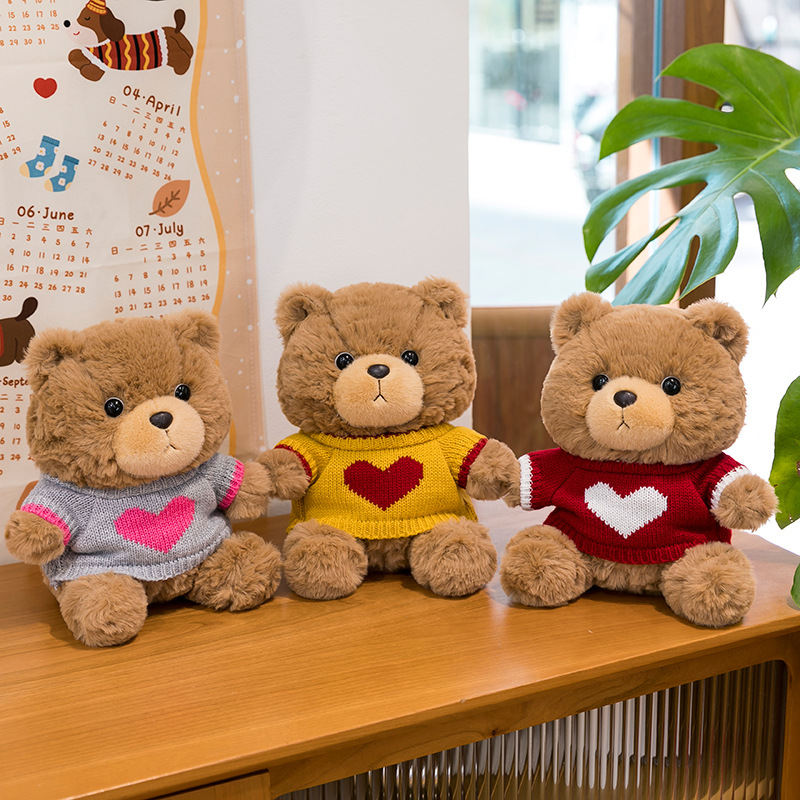 New cross-border casual hoodie, teddy bear plush toy, sweater, teddy bear doll, children's birthday gift doll Application Scenario