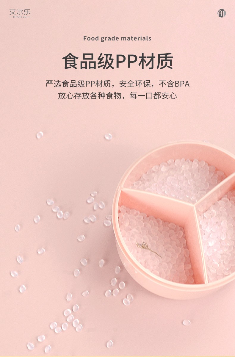 婴儿奶粉盒便携外出大容量宝宝米粉奶粉分装储存盒三格便携详情2