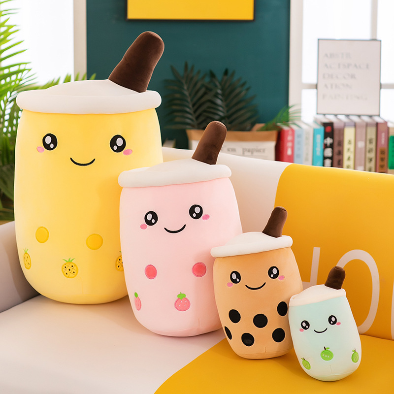 Cross-border milk tea cups, plush toys, creative fruit milk tea dolls, large cartoon sleeping cushions, exchange gifts Application Scenario