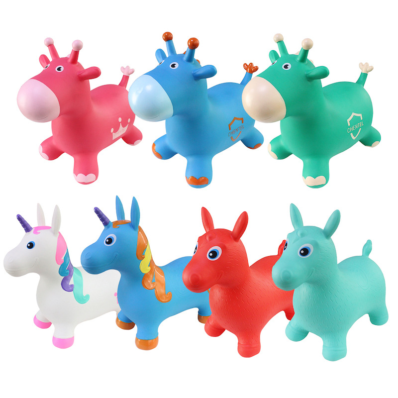 Chentai Children's inflatable toys, jumping horse, rubber horse, PVC toy horse, sports street stall wholesale Application Scenario