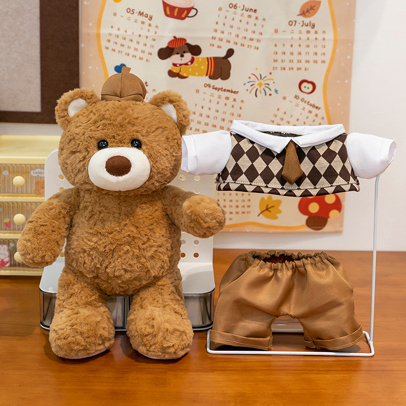 Cute couple teddy bear plush toys, large hug bear dolls, girl dolls, graduation commemorative gifts Specification drawing