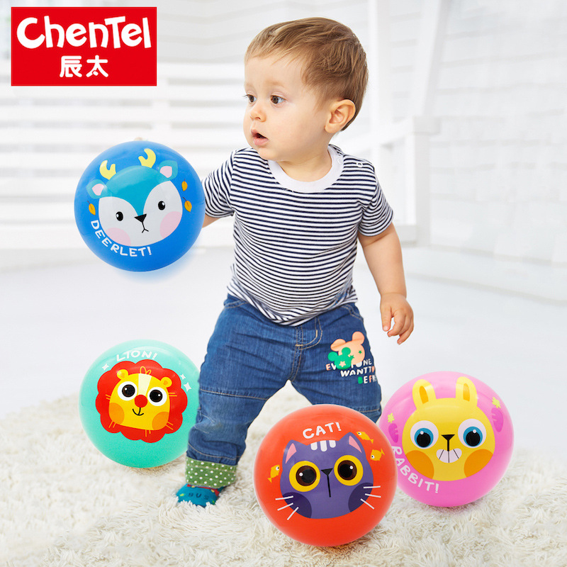 Chentai 15cm Pat Ball, Kindergarten children's small rubber ball, baby inflatable sports PVC toy ball wholesale and customization full figure