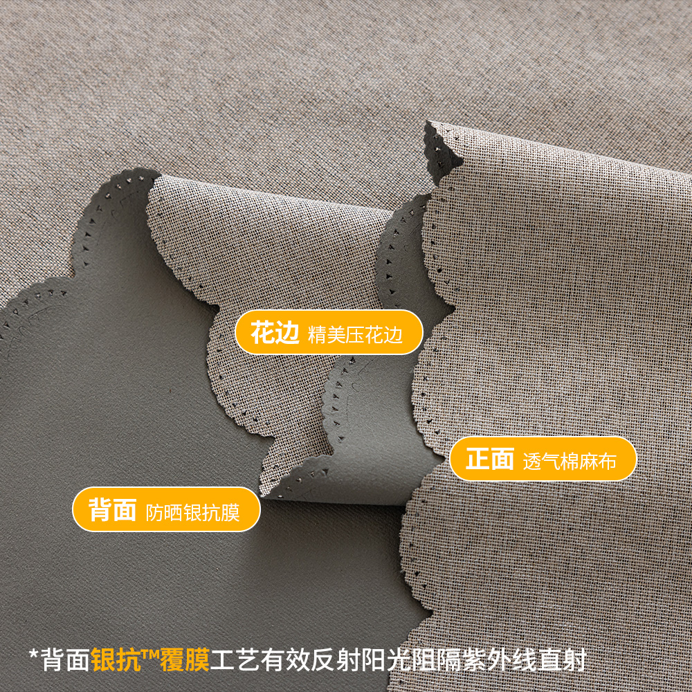 Velcro fully blackout curtain fabric, no need for drilling installation, 2025 new style simple rental house self-adhesive sunshade, heat insulation Item Picture