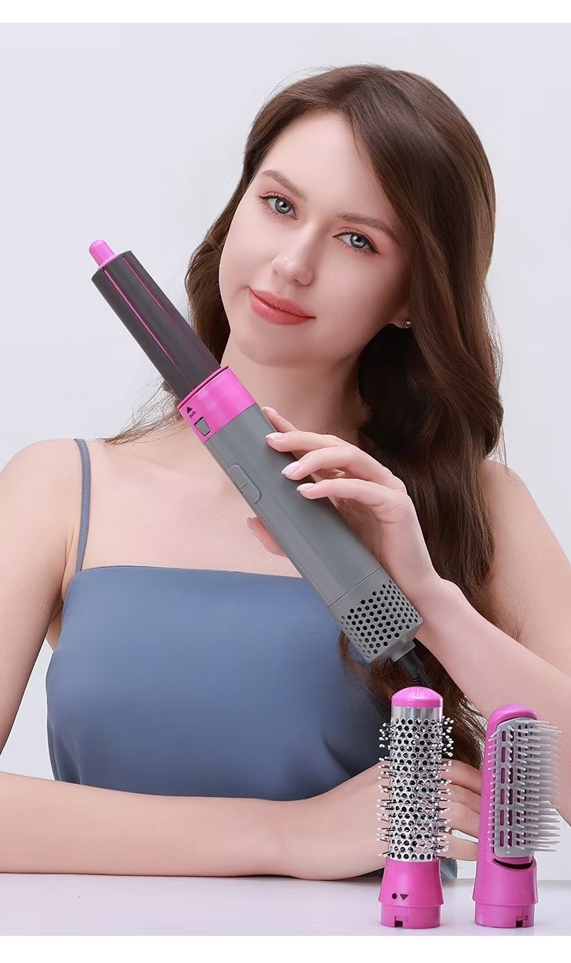 Cross-border curling and straightening dual-purpose hair dryer, five-in-one hot air comb, automatic multi-functional curling iron Item Picture