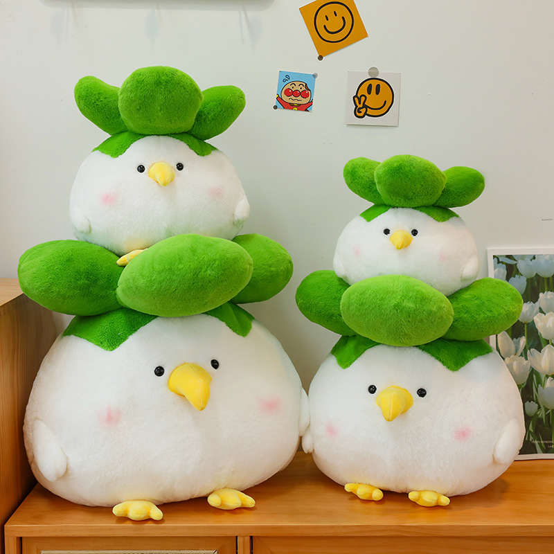 Garlic bird doll, little vegetable chicken doll, plush toy doll for a girl to sleep in, funny gift customization Specification drawing