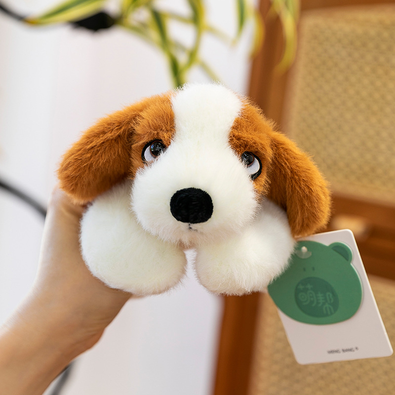 Cross-border simulation, cute and adorable West Highland puppy plush toys, Schnauzer figurines, table companions, doll gifts wholesale Specification drawing
