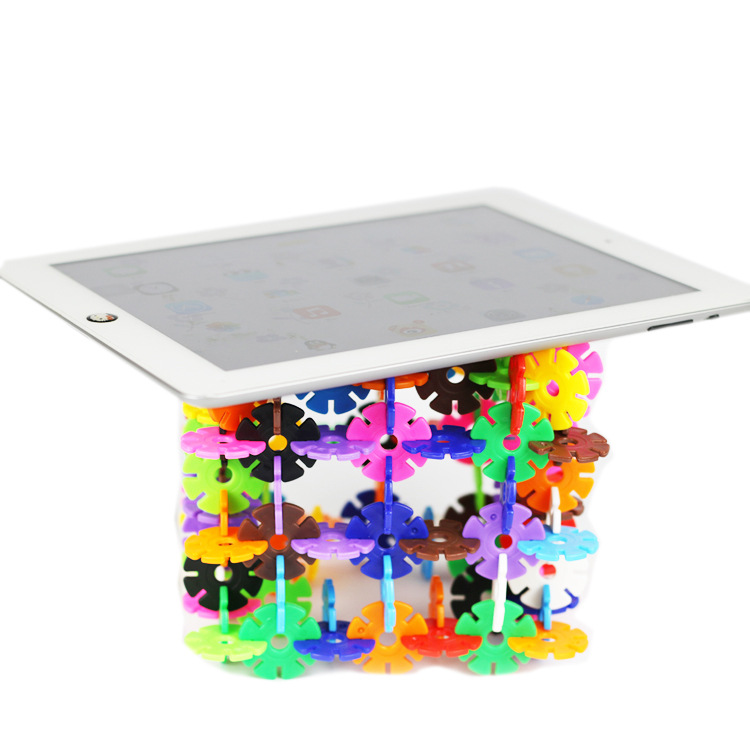 Digital letter snowflake plastic building block assembly children's toy diy early education snowflake children's toy assembly Item Picture