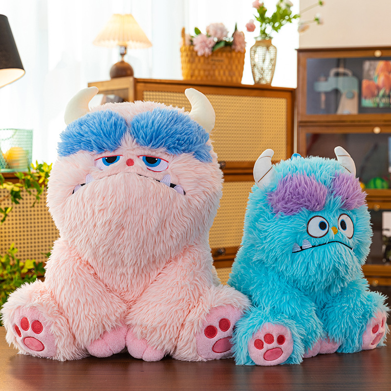Wholesale of new ugly and cute long-haired monster plush toys, adorable monster dolls, throw pillows, and popular birthday gifts details Picture
