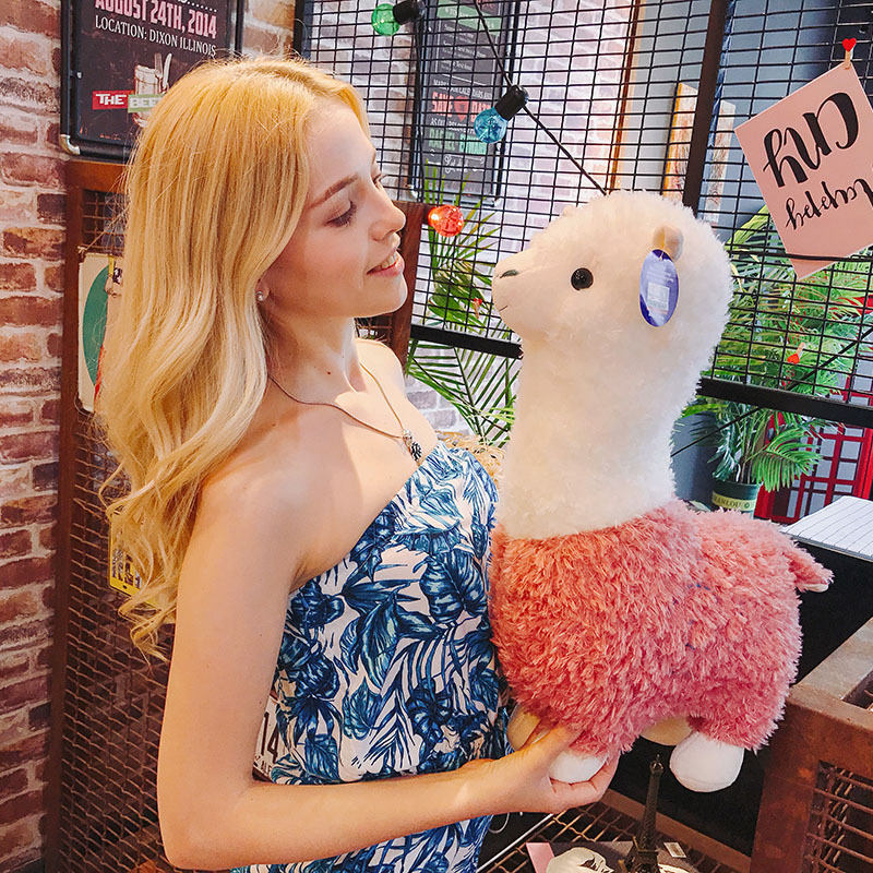 Foreign trade wholesale alpaca doll dolls, large plush toys, sleeping pillows, company event gifts, logo details Picture