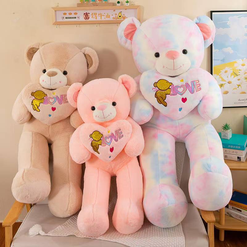 玩具公仔， 玩具熊 ， 毛绒熊  I  LOVE  YOU 熊 ，   丝带熊 ，情人节熊潮流玩具潮流玩具
