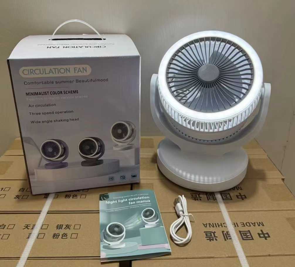 Mini USB charging fan, silent desktop fan, small and strong wind power USB plug-in fan, negative ion purification air circulation fan, lithium battery portable cooling small fan, light noise and low noise details Picture