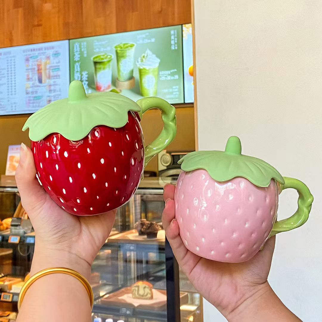 Daily necessities, ceramic mugs, enamel milk double-layered cups, creative cups, household coffee and tea sets, gifts Specification image