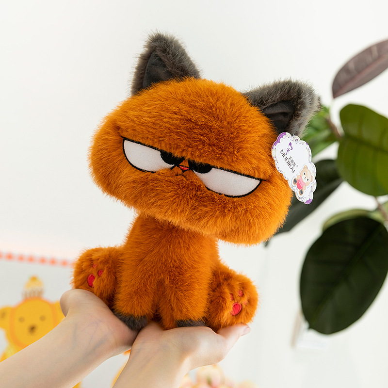 New cool and stylish kitten dolls, cartoon plush toys, cat figurines, living room decorations, girls' throw pillows, children's gifts Specification drawing