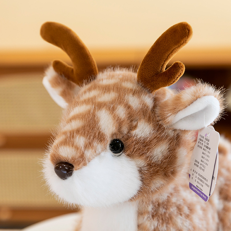 Wholesale of cartoon Christmas series plush figurines from the factory, festive decorations, Christmas sika deer figurines, cross-border new products Specification drawing