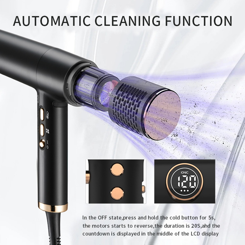 Cross-Border High-Speed Hair Dryer, 110,000 Rpm Negative Ion Constant Temperature Hair Care T-Shaped Lightweight Brushless Hair Salon Hair Dryer, Household Hair Dryer Item Picture