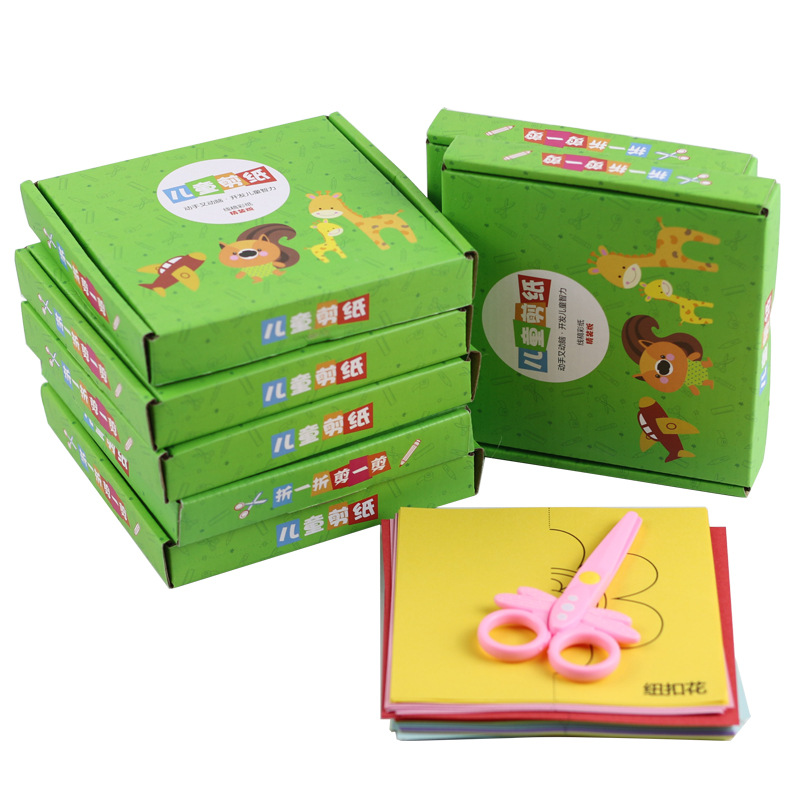 Wholesale 216 pieces of children's handmade paper-cutting collection gift box set, colorful paper, fun diy for kindergartens Specification drawing