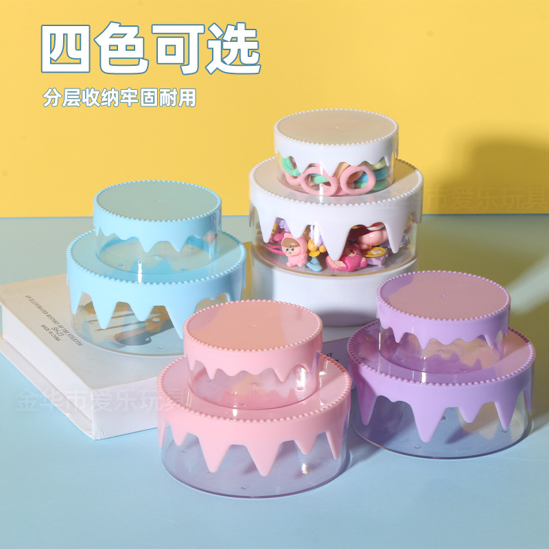 Handmade diy simulation food toy, cream glue double-layer cake box, storage box, material package, birthday gift for girls Application Scenario