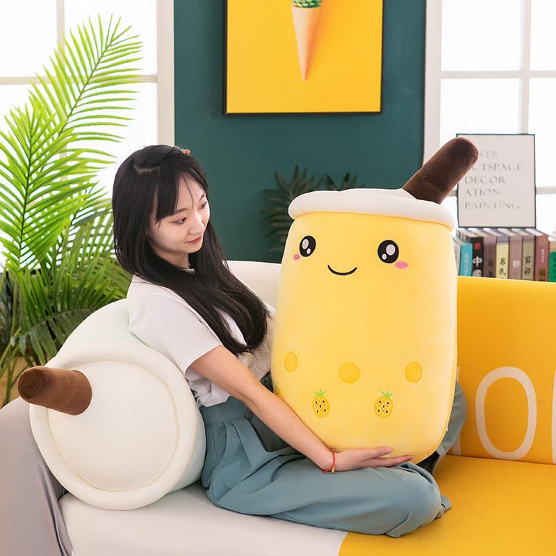 Cross-border simulated fruit milk tea cups, throw pillows, export plush toys, large bubble milk tea dolls, and stuffed toys as gifts Specification drawing