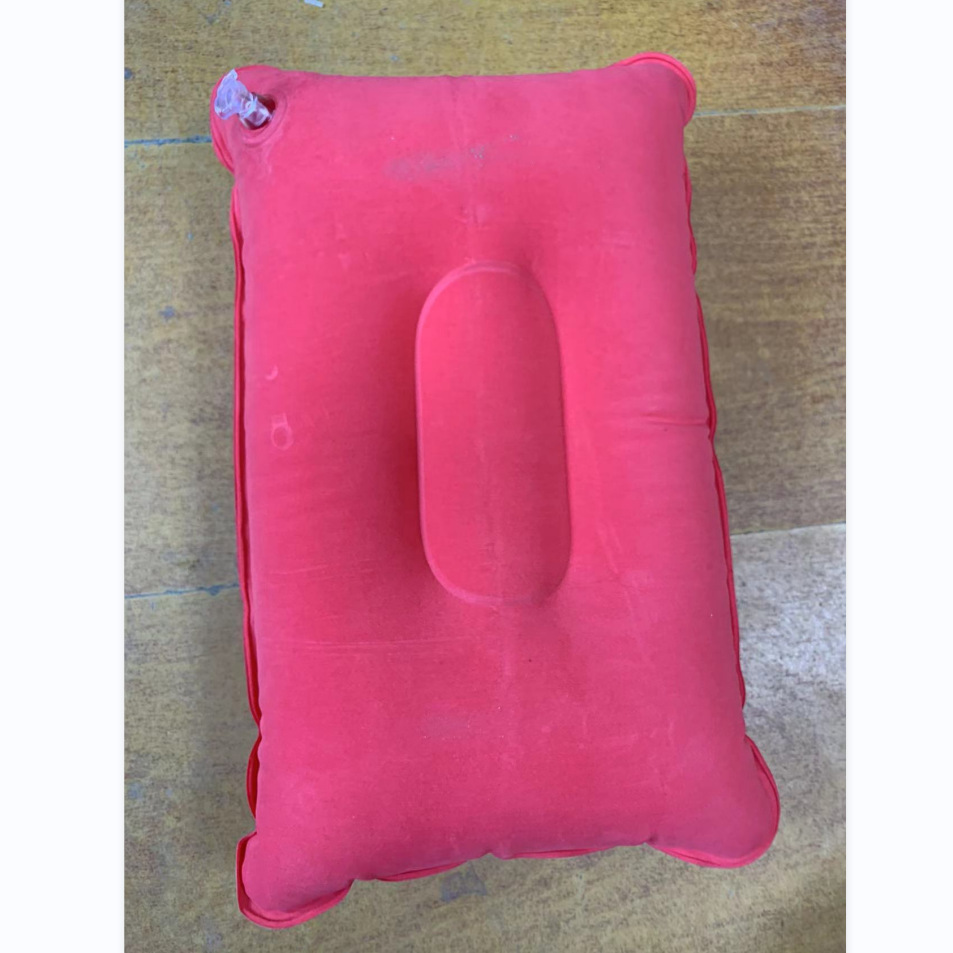 Outdoor camping travel pillow, inflatable pillow, multi-functional nap inflatable throw pillow, PVC flocked inflatable cushion Specification drawing