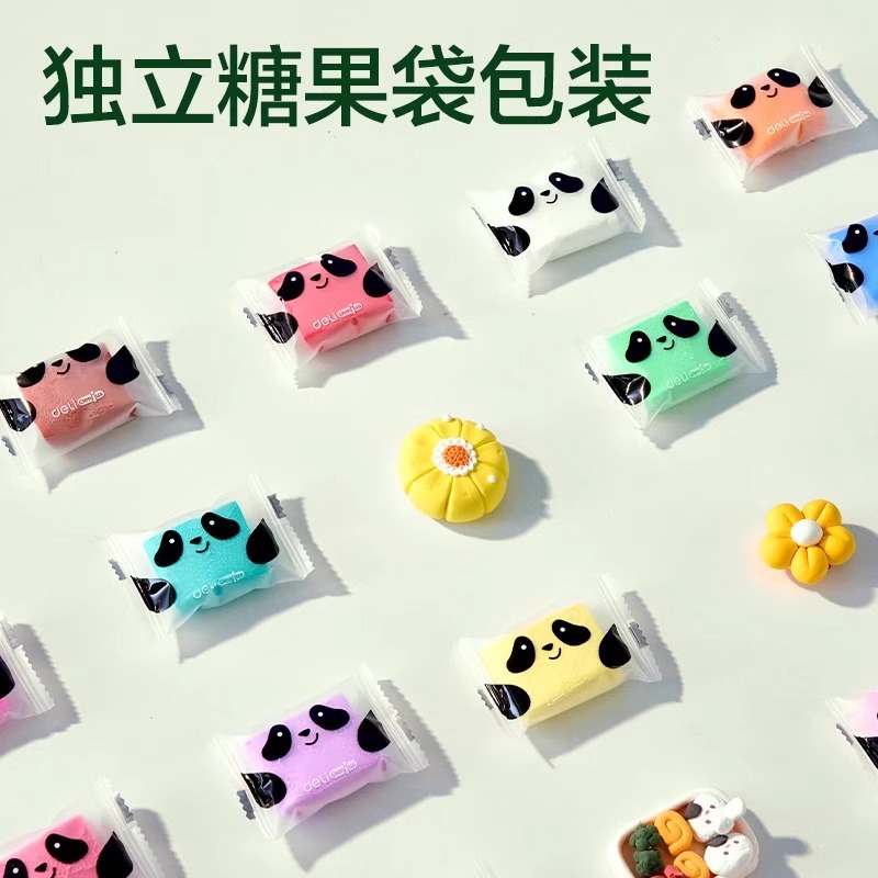 Deli XM851 Ultra-light Clay Panda Edition Children's Colored Clay for Kindergarten 36-color diy bucket plasticine for primary school students Application Scenario