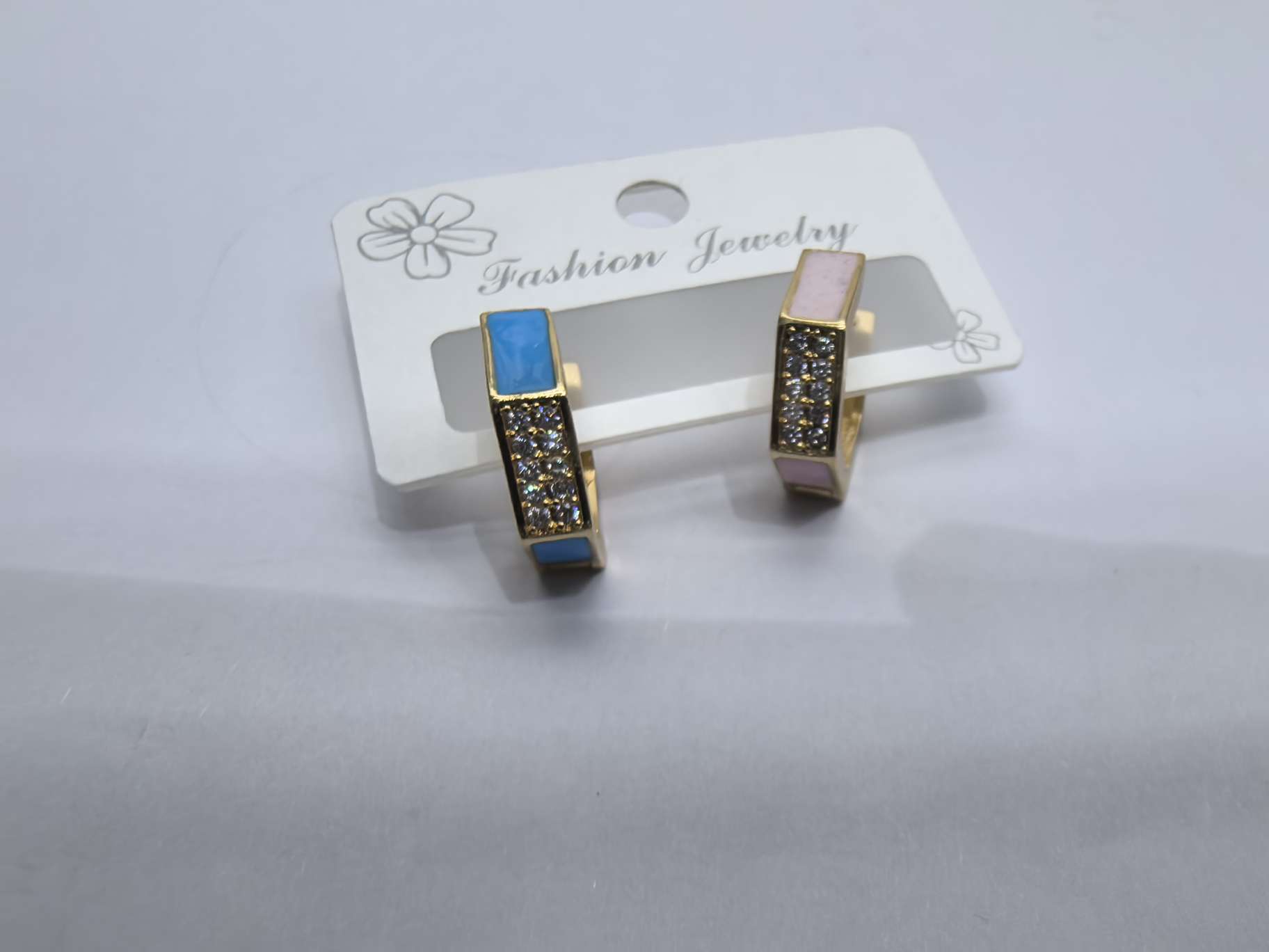 时尚滴油耳环 锆石耳饰简约气质耳环女款百搭耳饰品