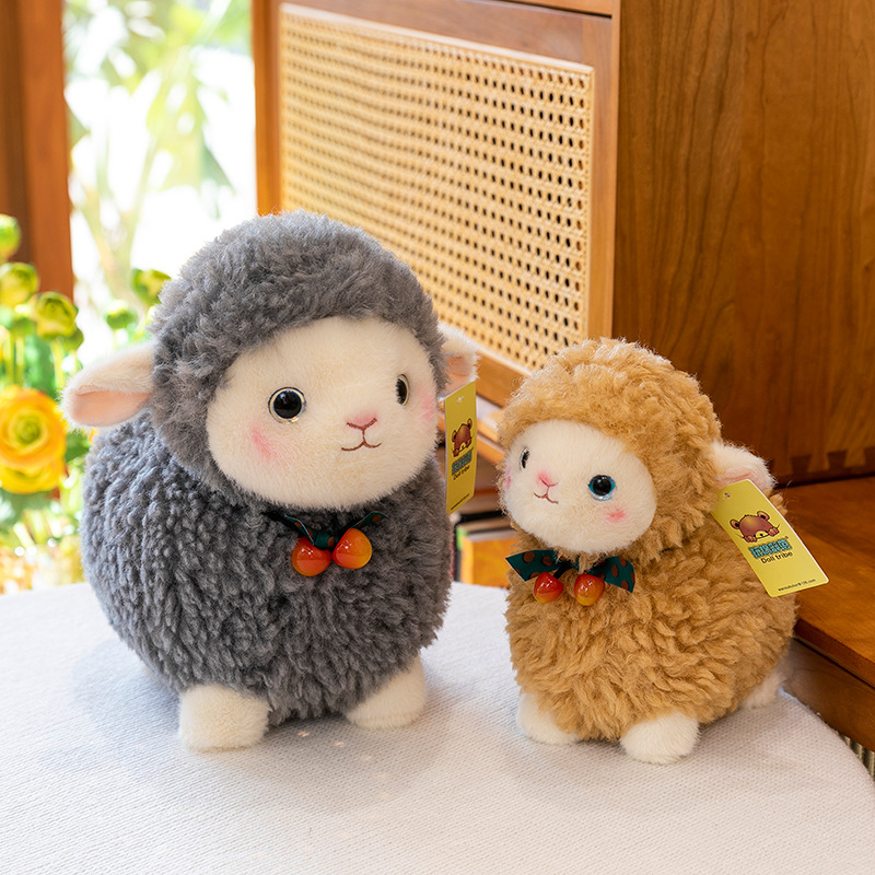 New cross-border cute and fluffy plush toy, soft and adorable little lamb doll, children's soothing toy, birthday gift Specification drawing