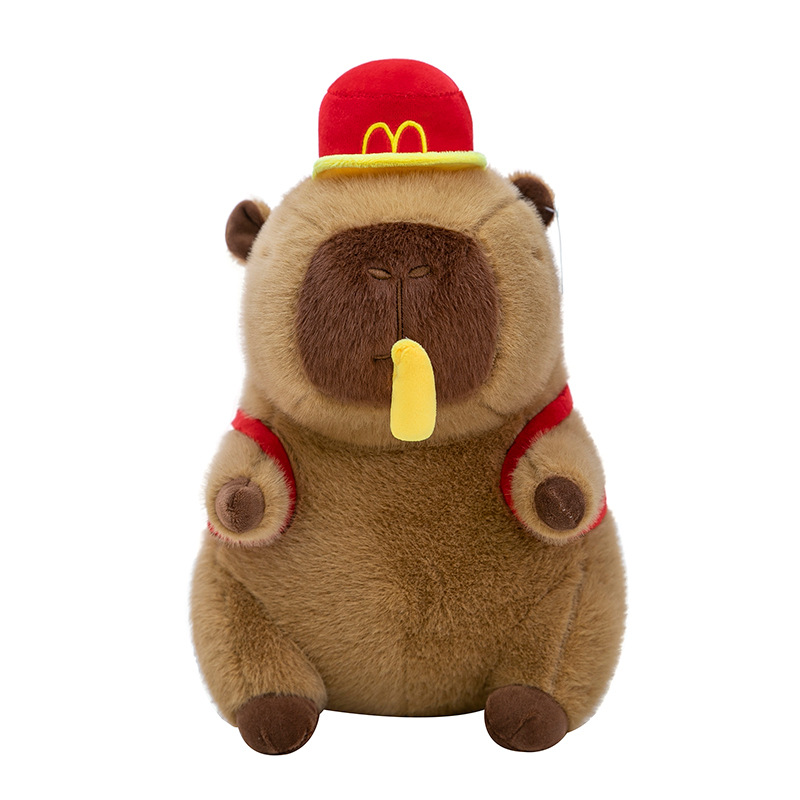 New backpack Capibara plush toy, stretchable French fries, baked capybara doll, plush pillow gift Item Picture