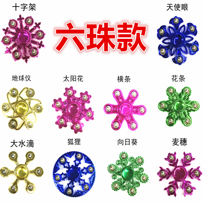 The factory produces handheld rotating steel ball finger gyroscopes, adult practice plastic finger gyroscopes and cross-border metal toys details Picture