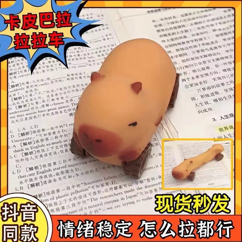 Kapipala Stretching and deformation pull-up car toys, boys' and girls' dolls, trolleys, capybaras, stress-relieving ornaments full figure