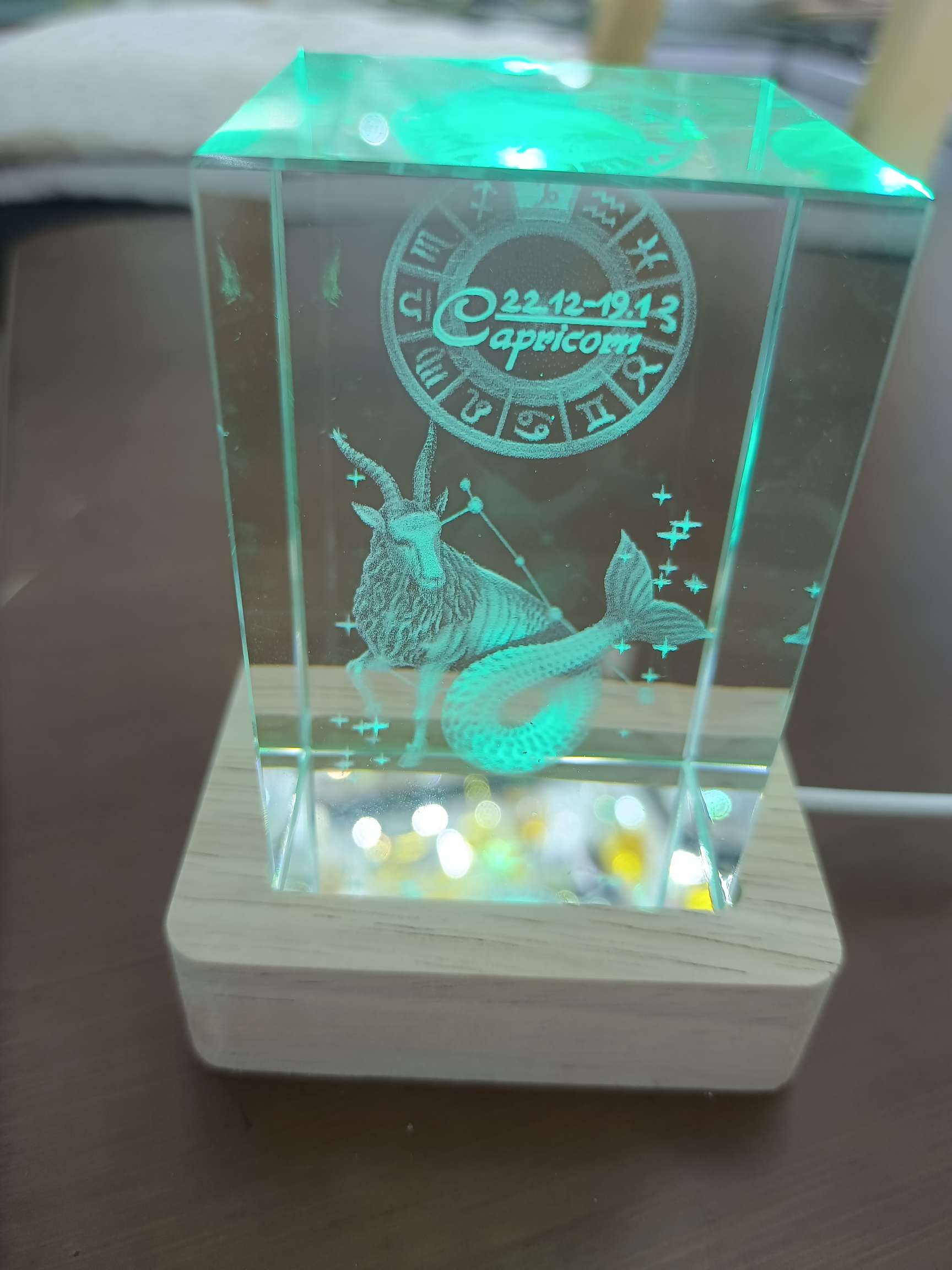 水晶方块，水晶礼品，水晶灯，星座，圣诞礼品白底实物图