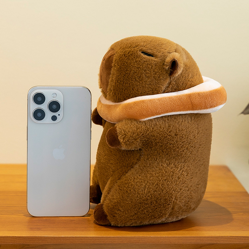 Capibara popular capybara plush toy, cross-border Capybara King figurine, ugly and cute throw pillow, water guinea pig doll gift Specification drawing