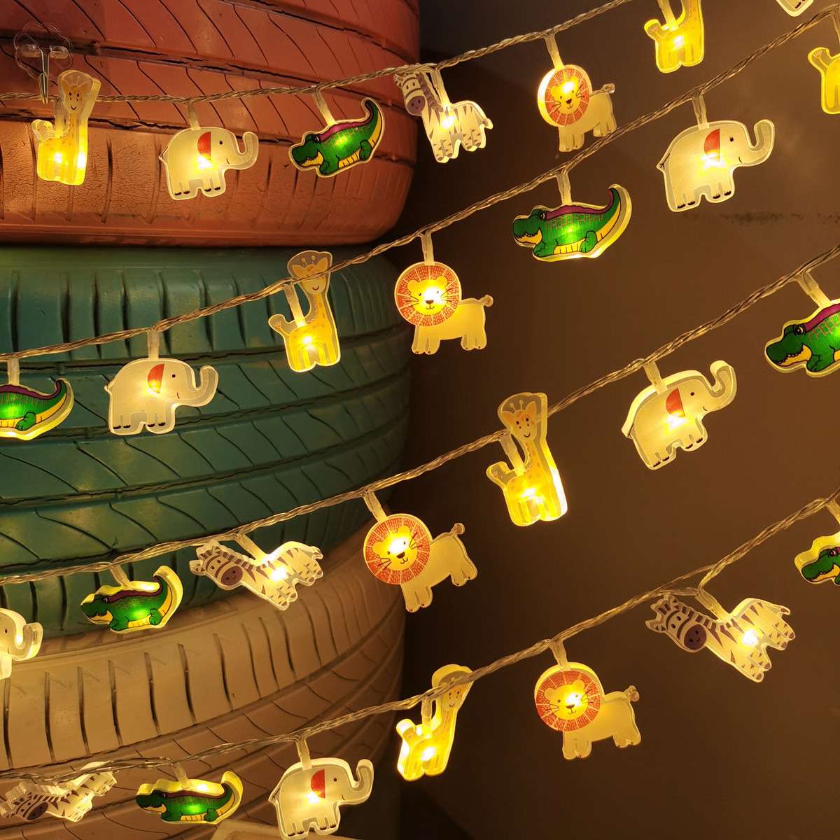 LED亚克力动物灯串酒吧室内生日儿童房间装饰氛围灯少女卧室布置批发