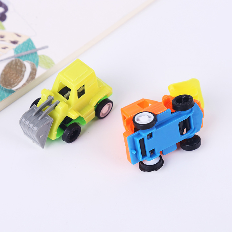 Children's educational toy cars, car models, plastic small cars, engineering vehicles, and small gifts are selling well at street stalls details Picture