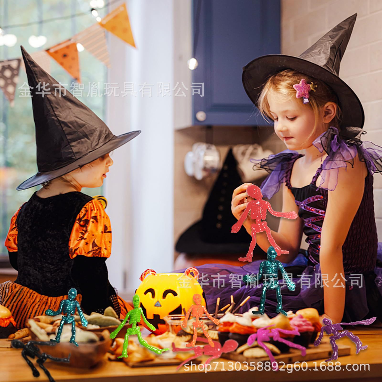 Cross-border best-selling Halloween soft rubber elastic stretchable zombie children's prank toys manufacturer details Picture
