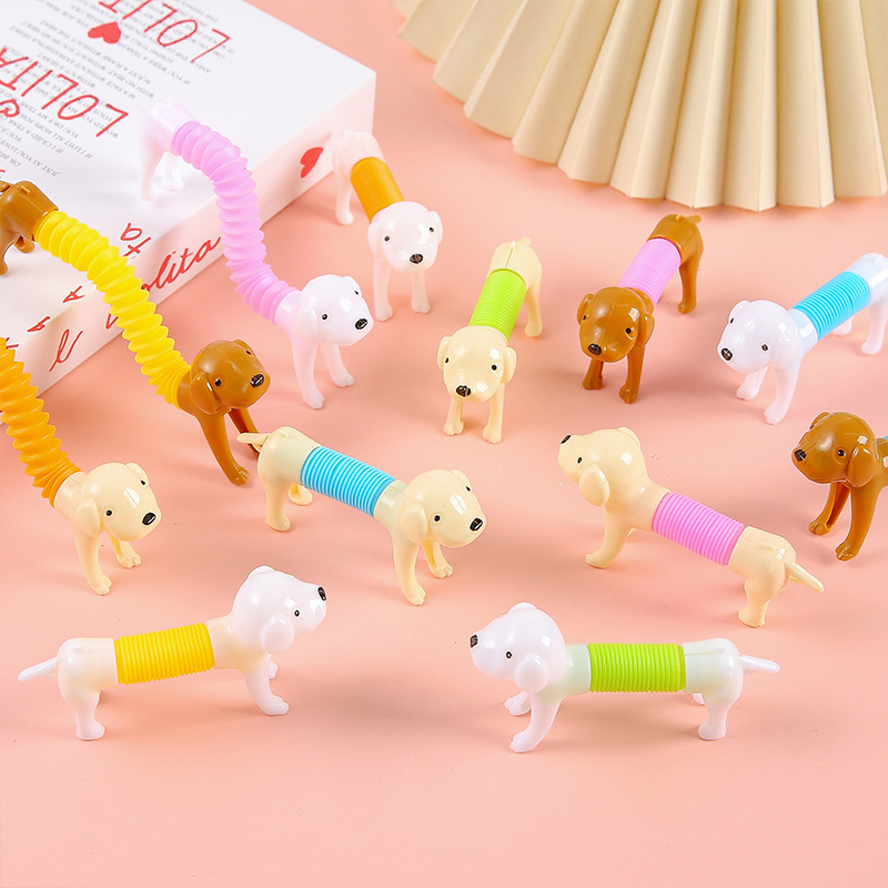 Stress-relieving stretchable dog, versatile stretchable puppy, Dachshund, stress-relieving toy, stretchable dog, small gift for kindergarten Specification drawing