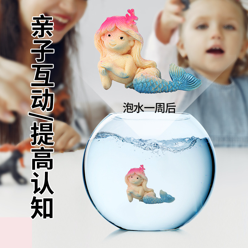 New creative water-swelling children's educational toy, a mermaid simulation animal model for early childhood education and cognition details Picture