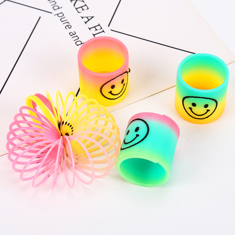 Children's educational toys, colorful spring rings, mini rainbow rings, seven-color rings, nostalgic elastic rings for the 80s generation, street stall prizes Specification drawing