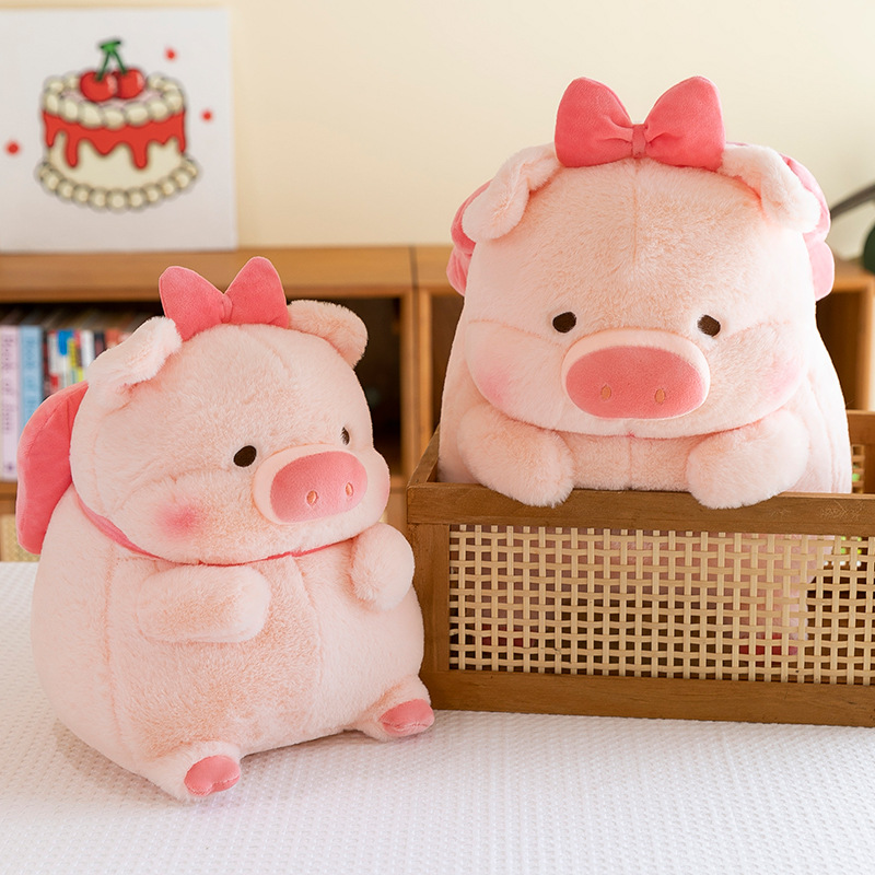 New cartoon bow Lulu Pig plush toy doll, girlish sleeping children's pillow doll wholesale details Picture