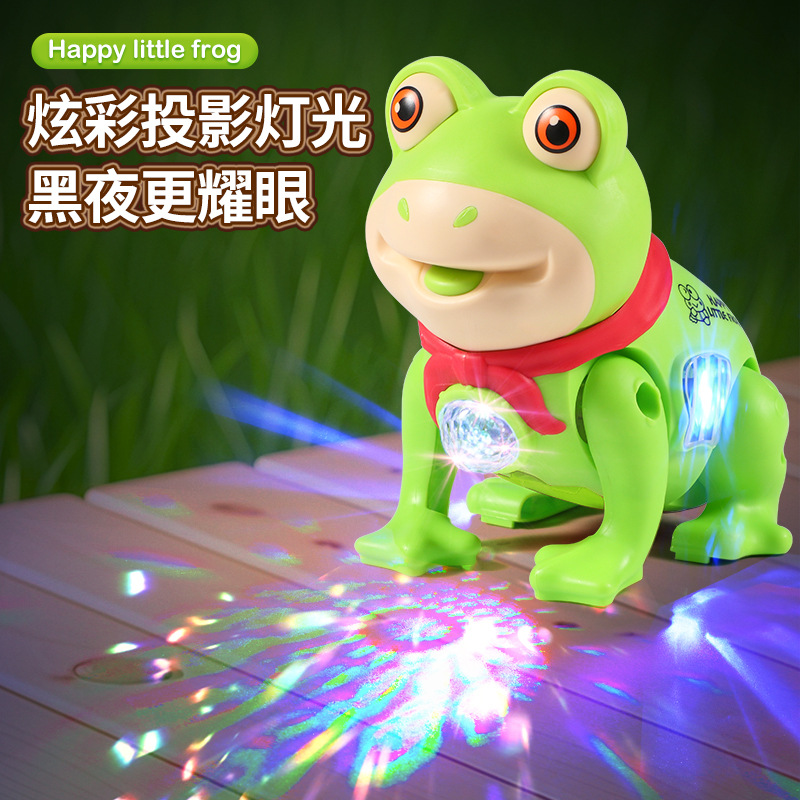 Douyin's same style of rope frog music light singing walking male and female Internet celebrity glowing electric animal toy Application Scenario