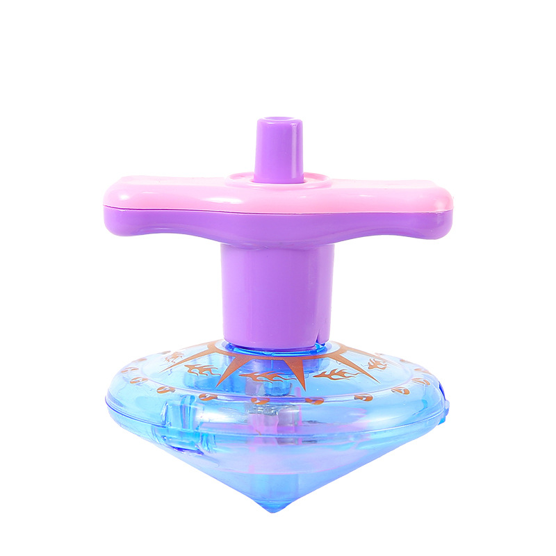 Luminous rotating gyroscope creative children's flashing toy, winding torque gyroscope ejection belt launcher toy Item Picture